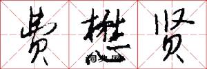 费懋贤怎么写好看