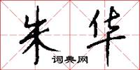 朱华怎么写好看