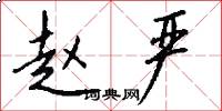 赵严怎么写好看