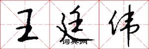 王廷伟怎么写好看