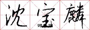沈宝麟怎么写好看
