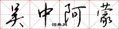 吴中阿蒙怎么写好看
