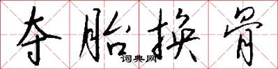 夺胎换骨怎么写好看
