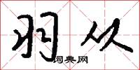 羽从怎么写好看