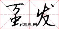 虿发怎么写好看
