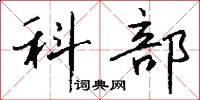 科部怎么写好看