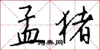孟猪怎么写好看