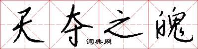 天夺之魄怎么写好看