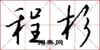 程杉怎么写好看