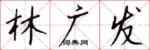 林广发怎么写好看
