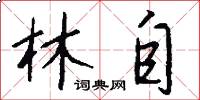林自怎么写好看