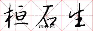 桓石生怎么写好看