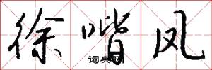徐喈凤怎么写好看