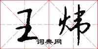 王炜怎么写好看