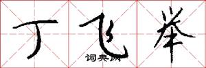丁飞举怎么写好看