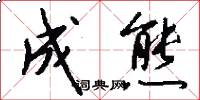 成熊怎么写好看