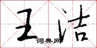 王洁怎么写好看
