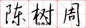 陈树周怎么写好看