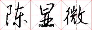 陈显微怎么写好看