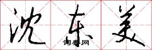 沈东美怎么写好看