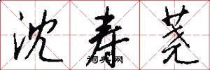 沈寿荛怎么写好看