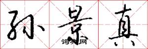 孙景真怎么写好看