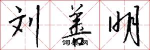 刘善明怎么写好看