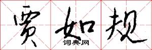 贾如规怎么写好看