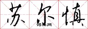 苏尔慎怎么写好看