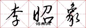 李昭象怎么写好看