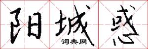 阳城惑怎么写好看