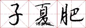 子夏肥怎么写好看