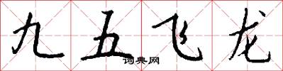 九五飞龙怎么写好看
