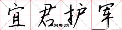 宜君护军怎么写好看