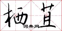 栖苴怎么写好看