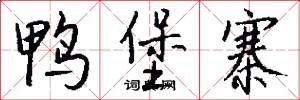 鸭堡寨怎么写好看