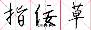 指佞草怎么写好看