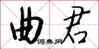 曲君怎么写好看