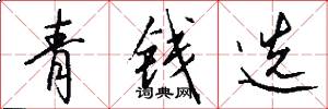 青钱选怎么写好看