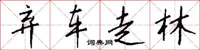 弃车走林怎么写好看