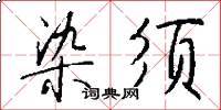 染须怎么写好看