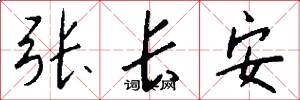 张长安怎么写好看