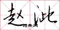 赵泚怎么写好看