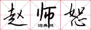 赵师恕怎么写好看
