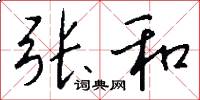 张和怎么写好看