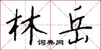 林岳怎么写好看