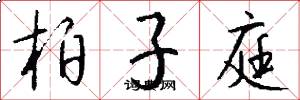 柏子庭怎么写好看