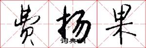 费扬果怎么写好看