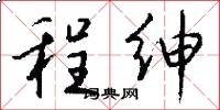 程绅怎么写好看