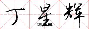 丁星辉怎么写好看